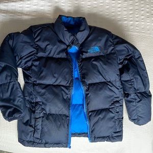 Boys The North Face Puffer Jacket - Navy - Size 6